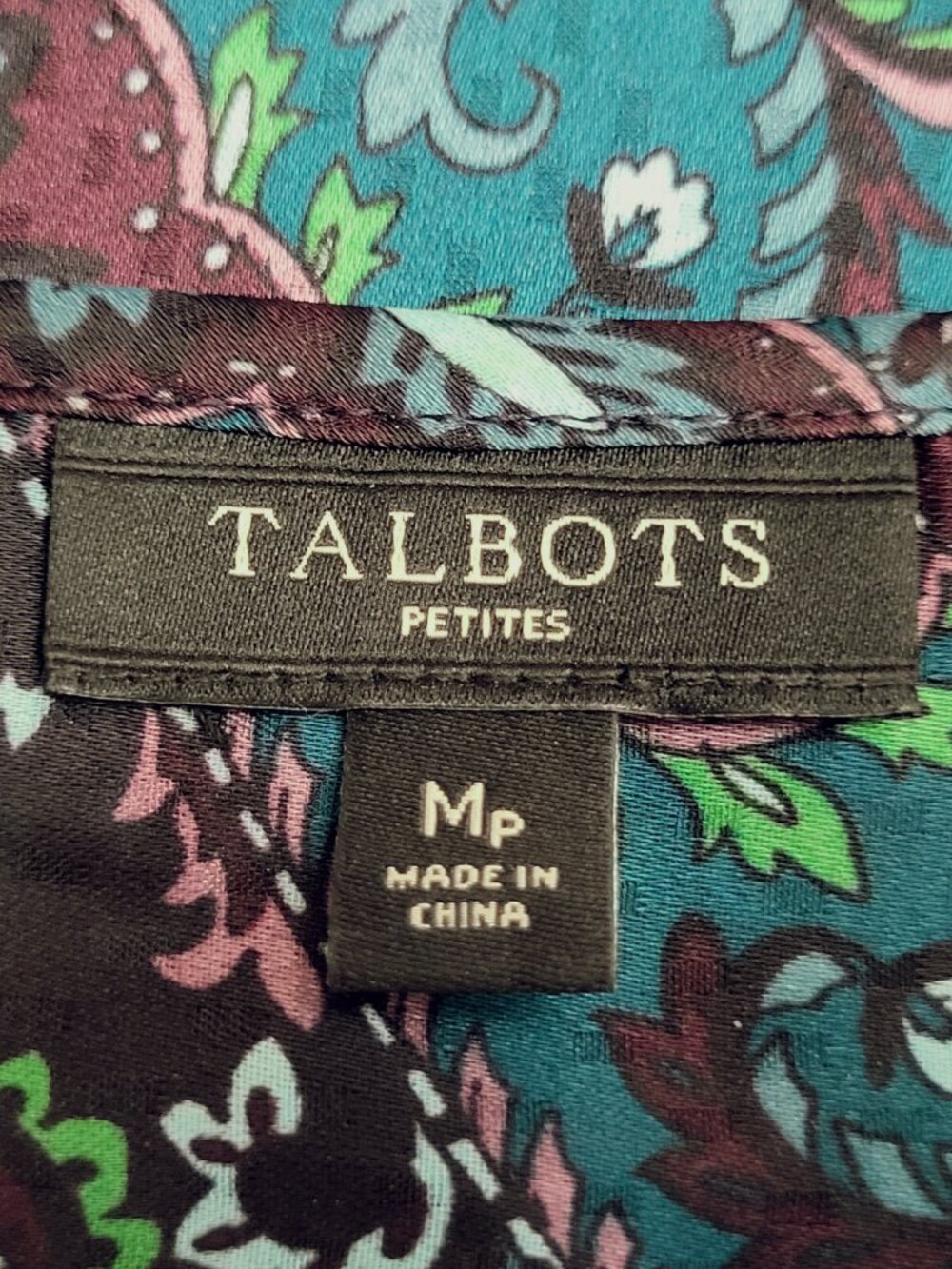 Talbots Petites ~ Sz MP ~ Paisley Print Top / Blouse ~ Excellent Condition - Picture 10 of 10
